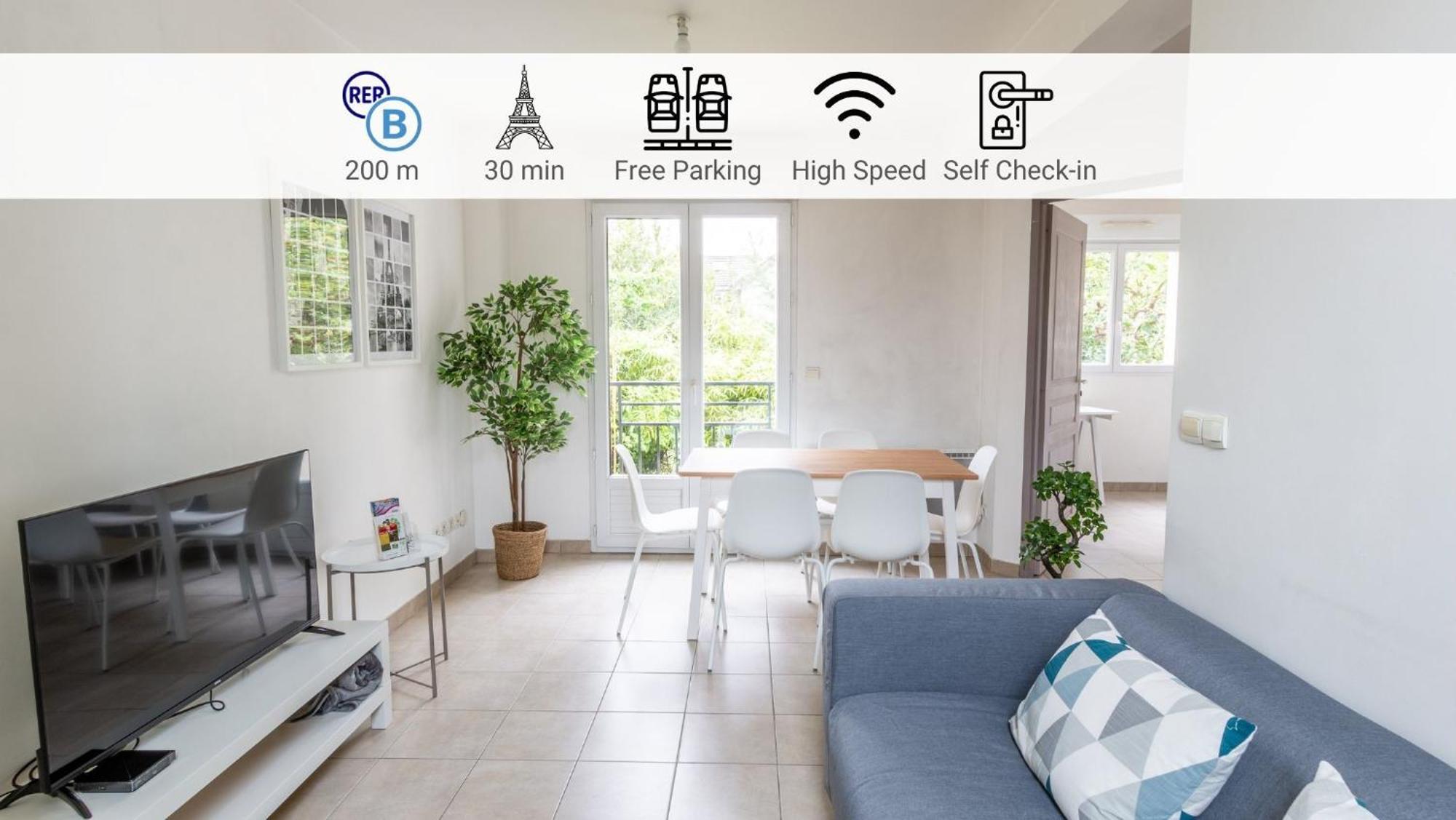 Le Poincare, Proche Gare Rer, Parking, Arrivee Autonome Apartment ปาเลโซ ภายนอก รูปภาพ